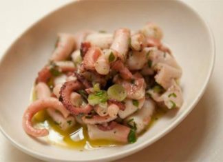 Posna salata od hobotnice salata od hobotnice recept