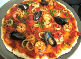 posna pica sa morskim plodovima recept