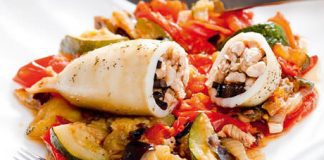 Punjene lignje na mediteranski način punjene lignje na mediteranski nacin