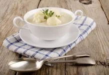 Najbolja posna jela na vodi Posna čorba od karfiola sa grizom na vodi recept