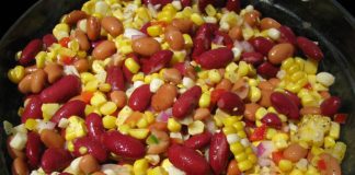 Posna salata sa kukuruzom i pasuljem salata sa kukuruzom i pasuljem recept