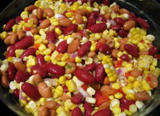Posna salata sa kukuruzom i pasuljem salata sa kukuruzom i pasuljem recept