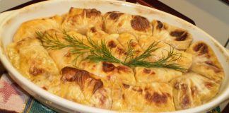 Zapečena posna sarma od svežeg kupusa zapecena sarma sa listovima svezeg kupusa