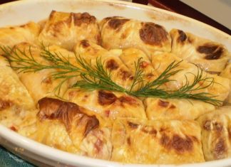 Zapečena posna sarma od svežeg kupusa zapecena sarma sa listovima svezeg kupusa