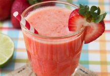 Cedjeni sok od jabuke, jagode i limete Cedjeni sok od jabuke, jagode i limete recept