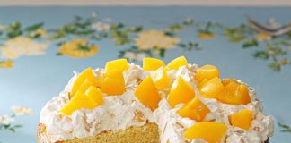 Posna torta sa breskvom i lešnikom Posna torta sa breskvom i lešnikom