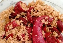 Posna suva paprika punjena semenkama Posna suva paprika punjena semenkama