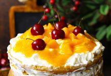 Posna breskva-lešnik torta Posna breskva-lešnik torta
