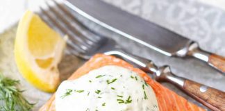 Prženi losos sa aioli sosom Prženi losos sa aioli sosom