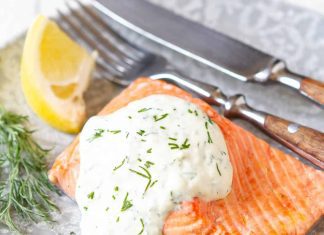 Prženi losos sa aioli sosom Prženi losos sa aioli sosom