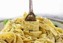 Posna domaća pasta od bundeve sa pesto sosom Posna domaća pasta od bundeve sa pesto sosom