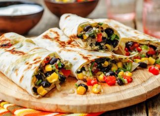 Posna tortilja sa pasuljem i povrćem Posna tortilja sa pasuljem i povrćem