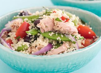 Posna kuskus salata sa tunjevinom Posna kuskus salata sa tunjevinom