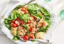 Posna salata sa raviolima Posna salata sa raviolima