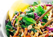 Posna azijska salata sa kikiriki sosom Posna azijska salata sa kikiriki sosom