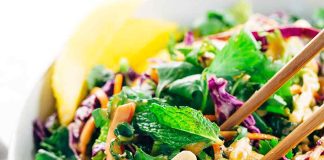 Posna azijska salata sa kikiriki sosom Posna azijska salata sa kikiriki sosom