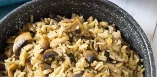 Posni pilav sa pečurkama Posni pilav sa pečurkama