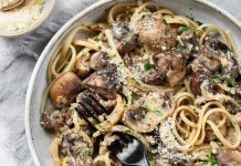 Posna kremasta pasta sa pečurkama Posna kremasta pasta sa pečurkama