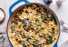 Posna pasta sa spanaćem i pečurkama Posna pasta sa spanaćem i pečurkama