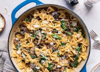 Posna pasta sa spanaćem i pečurkama Posna pasta sa spanaćem i pečurkama