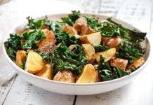 Posna salata od pečenih krompira i kelja Posna salata od pečenih krompira i kelja