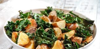 Posna salata od pečenih krompira i kelja Posna salata od pečenih krompira i kelja