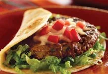 Posna tortilja sa burgerom od soje Posna tortilja sa burgerom od soje