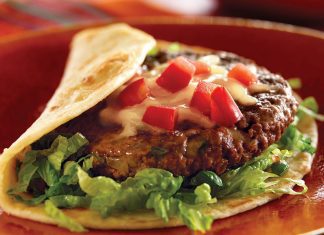 Posna tortilja sa burgerom od soje Posna tortilja sa burgerom od soje