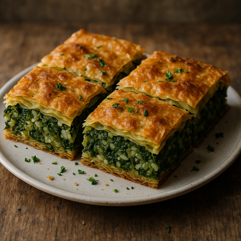 Posna pita sa spanaćem i pirinčem