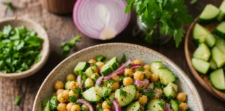 Posna salata od leblebije i krastavca Posna salata od leblebije i krastavca