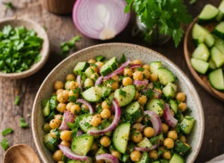 Posna salata od leblebije i krastavca Posna salata od leblebije i krastavca