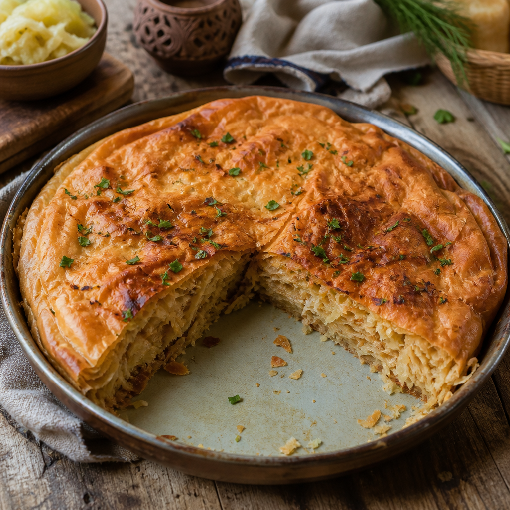 Posna pita sa kiselim kupusom
